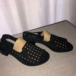 Munro sling back low heeled slides
